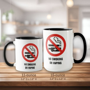 Caneca Sem fumaça ou vaping