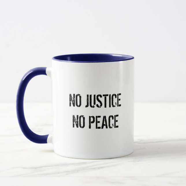 Caneca Sem Justiça Sem Paz Café Mug (Esquerda)