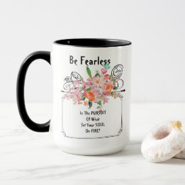 Caneca Sem Medo: Citação Encorajadora