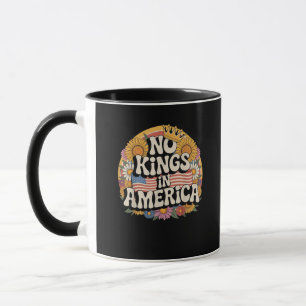 Caneca Sem Reis Na América Olhar Gráfico Vintage Patrióti