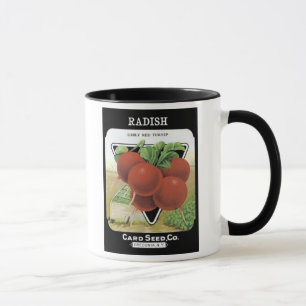 Caneca Semente de Placa de Névoa Vermelha Antiga Co