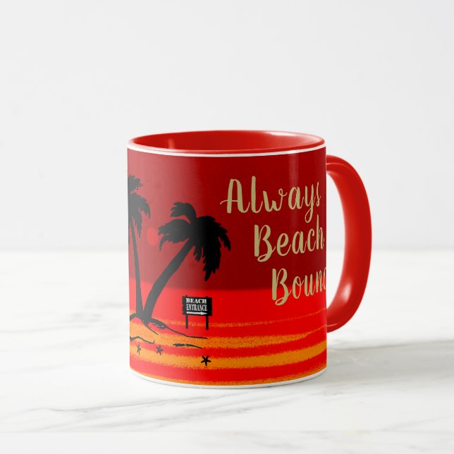 Caneca Sempre Beach Bound! Sunset (Frente Esquerda)