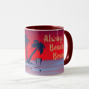 Caneca Sempre Beach Bound! Vermelho Roxo