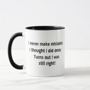 Caneca Sempre Certa, Presente Engraçado e Sarcásti