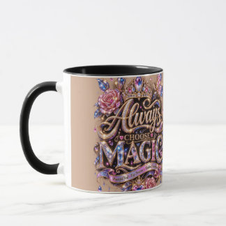 Caneca Sempre Escolha o Design de Cristal Brilhante Mágic
