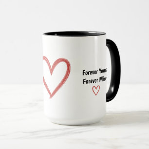 Caneca Sempre Seu, Sempre Meu Coração Romântico Café M