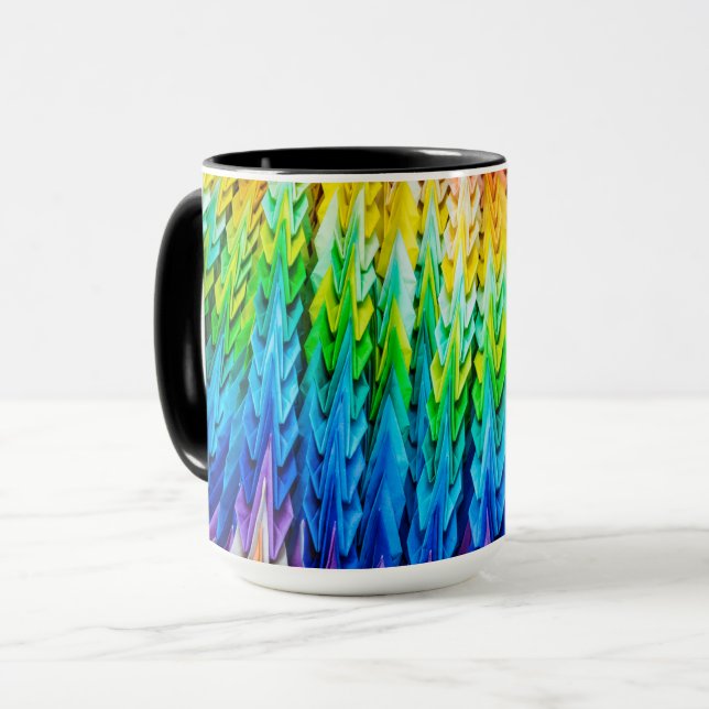 Caneca Senbazuru ou mil gruas origami (Frente Esquerda)