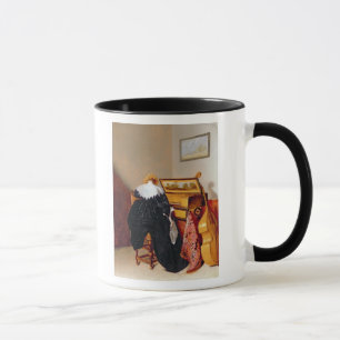Caneca Senhora assentada por um Virginal