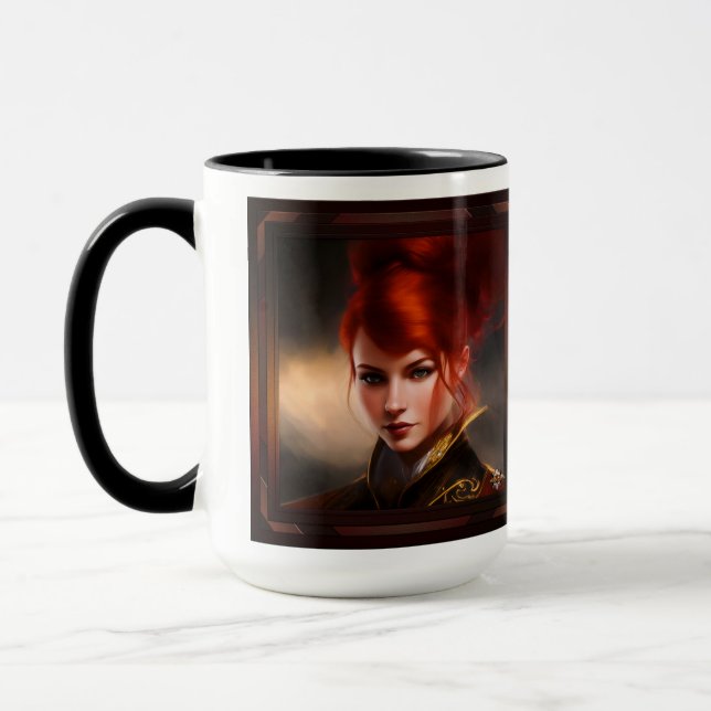 Caneca Senhora do Conceito Wind AI Arte de Xzendor7 (Esquerda)