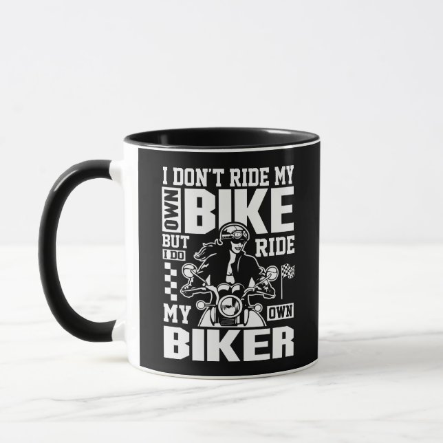 Caneca Senhora engraçada, cavaleira, eu não monto meus pr (Esquerda)