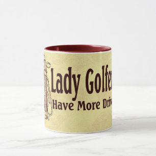 Caneca Senhora Jogador de golfe