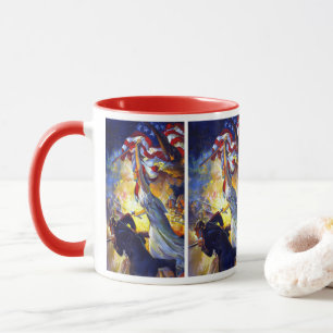 Caneca Senhora Liberdade Patriótica Vintage Águia da Band