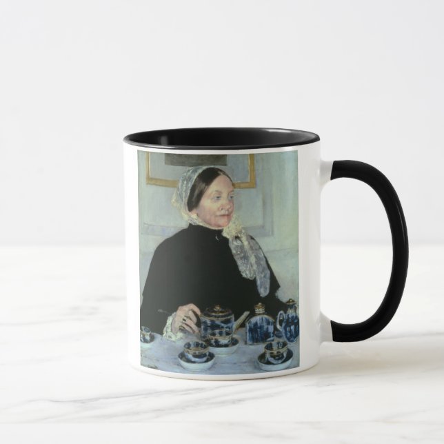 Caneca Senhora na mesa de chá, 1885 (óleo em canvas) (Direita)