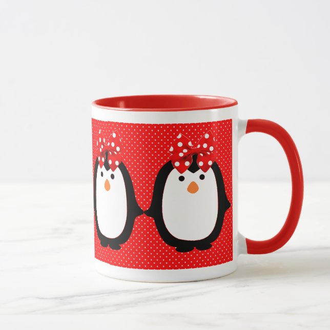 Caneca Senhora Pinguim de Singin com quarteto do barbeiro (Direita)