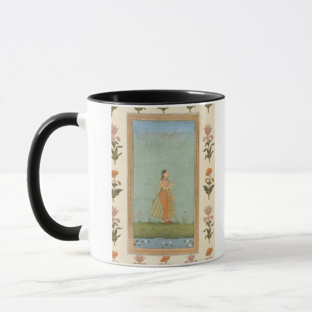 Caneca Senhora que guardara uma flor, estando por uma (Esquerda)