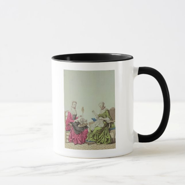 Caneca Senhoras que giram e que sewing, c.1765 (Direita)