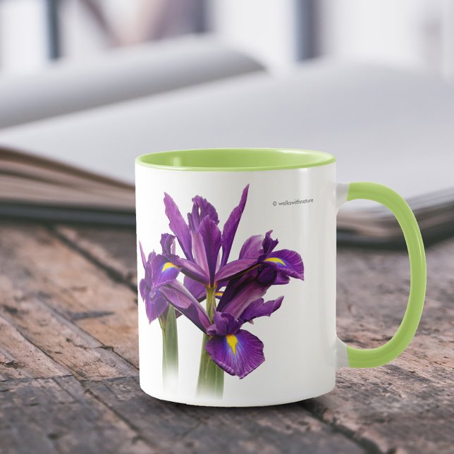 Caneca Sensação Neerlandesa Roxo (Dutch Iris Purple Sensation 11 oz Coffee Mug Cover Photo.)