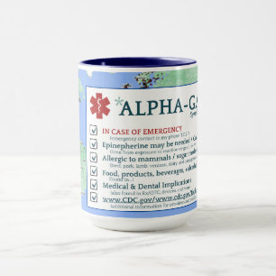 Caneca Sensibilização para a Síndrome Alfa-gal (15oz)