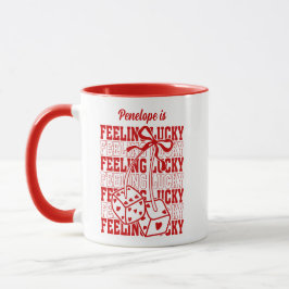 Caneca Sentimento Personalizado Sente Sorte De Pedra Verm