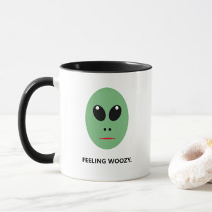 Caneca Sentindo-se engraçado dizendo Alienígenas verdes