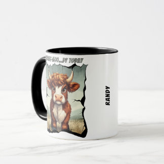 Caneca Sentindo-se mal hoje, Vaca do Highland