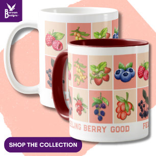 Caneca SENTIR BERRY BOM Nome Personalizado Strawberry