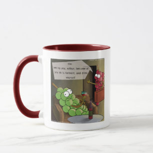 Caneca Separação de Uva Engraçado Comida, Vinho & Casamen