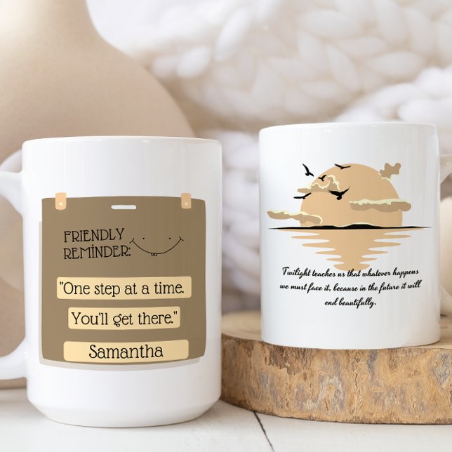 Caneca Sepia Motivational Quote e Dizendo (Criador carregado)