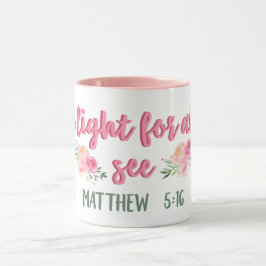 Caneca Ser Luz Para Todos Ver A Figura // Verso Da Bíblia