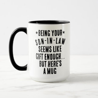 Caneca Ser seu genro parece ser um presente suficiente