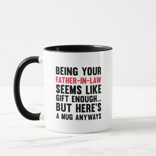 Caneca Ser seu sogro parece ser um presente suficiente (Esquerda)