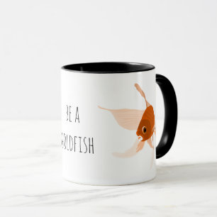 Caneca ser um goldfish laranja ilustração preta
