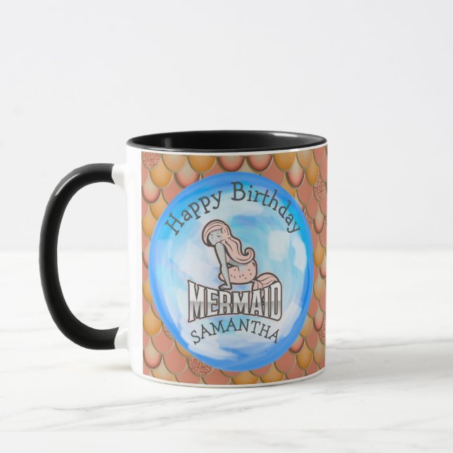 Caneca Sereia, Feliz Natal, PINK CACHORRO (Esquerda)