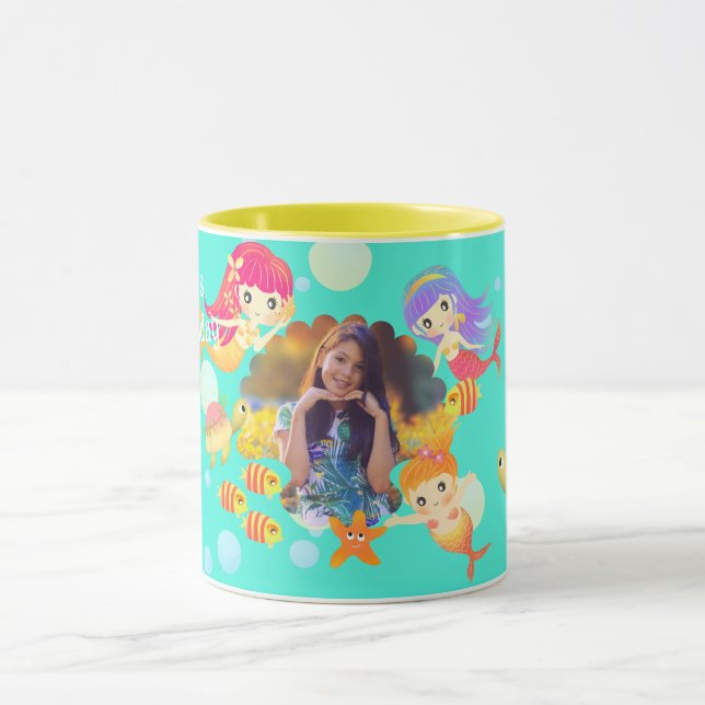 Caneca Sereia Foto Aqua (Centro)
