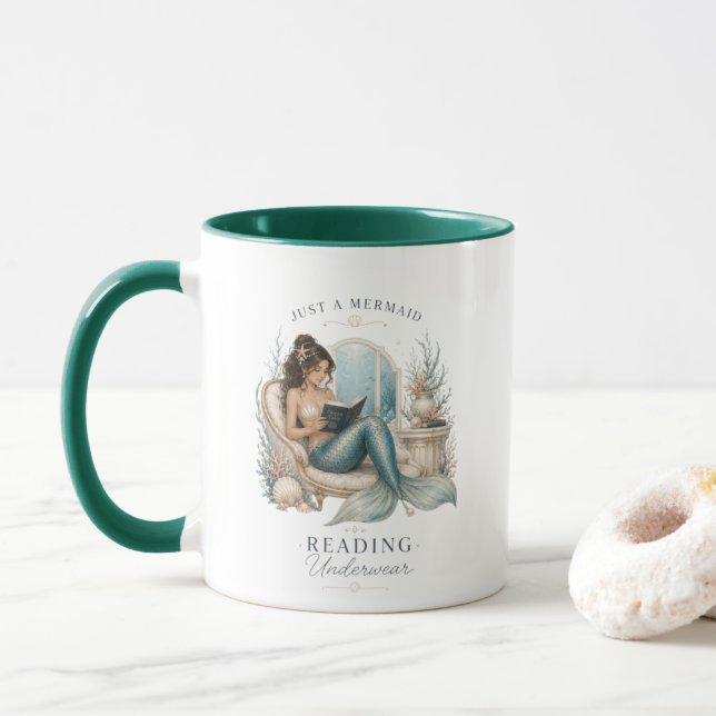 Caneca Sereia lendo (Com Donut)