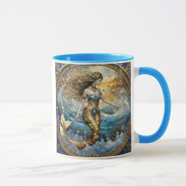 Caneca Sereia nas ondas do oceano