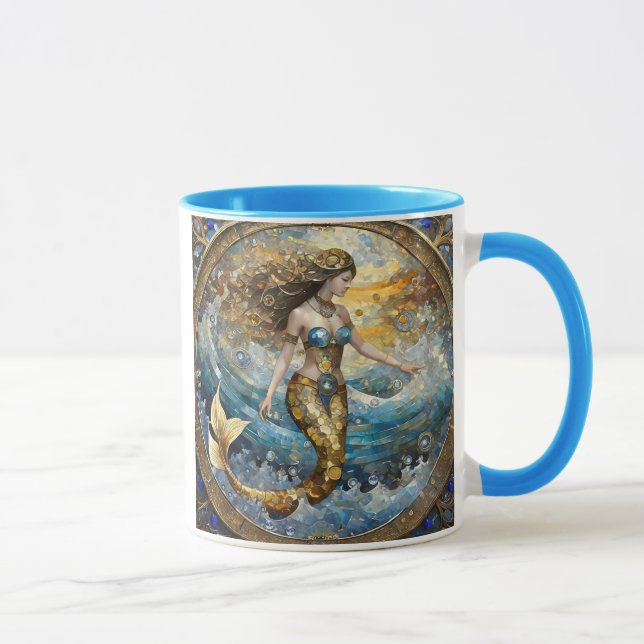 Caneca Sereia nas ondas do oceano (Direita)