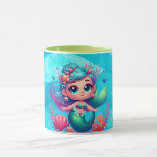 Caneca Sereia submarina, branca