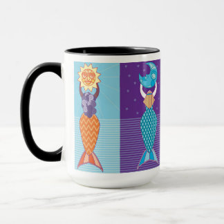 Caneca Sereias Diversas Ênfase Negra Café Mug 15 Oz