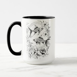 Caneca Serene Koi Pond - 15 oz Combo Mug
