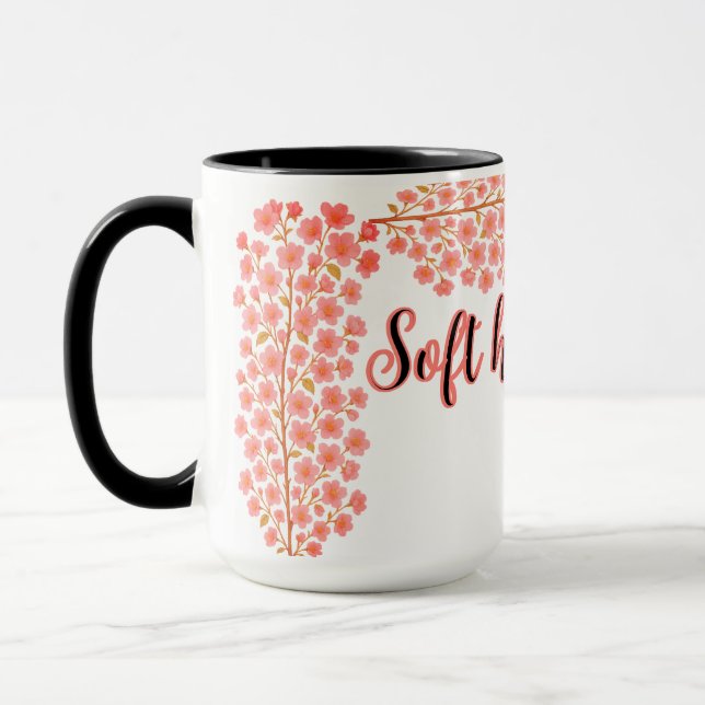 Caneca Serenidade Rosa Matinal (Esquerda)
