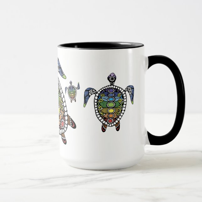 Caneca Serenidade Tartaruga Chakras (Direita)