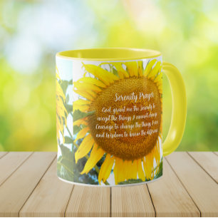 Caneca Serenity Prayer Amarelo Sunflower