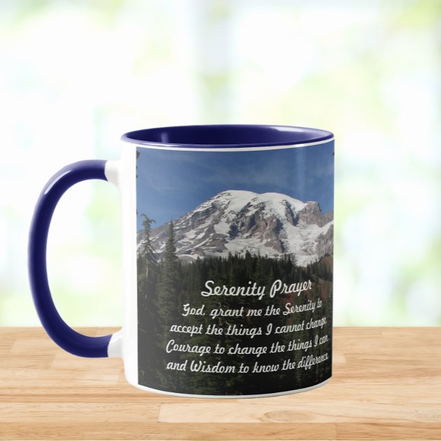 Caneca Serenity Prayer Monte Rainier Landscape (In Situ Table)