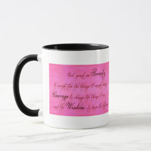 Caneca Serenity Prayer Ringer Mug, Magenta Rosa
