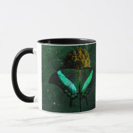 Caneca Sereno Oliva Moderno Borboleta Natureza