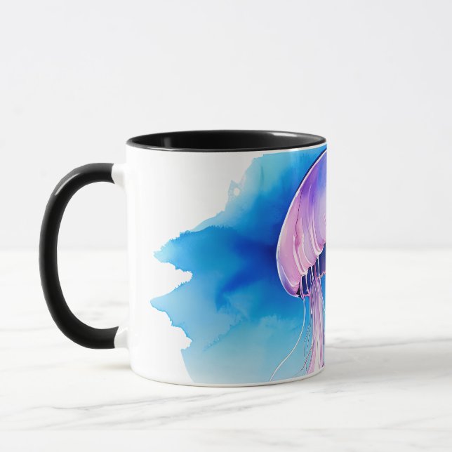 Caneca Série Aquarela: Água-viva 2 (Esquerda)