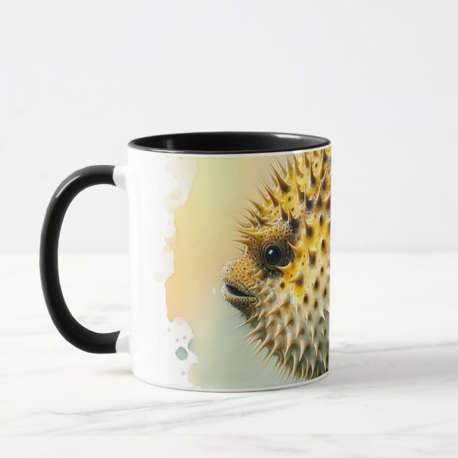 Caneca Série Aquarela: Baiacu (Esquerda)