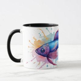 Caneca Série Aquarela: Peixe Betta