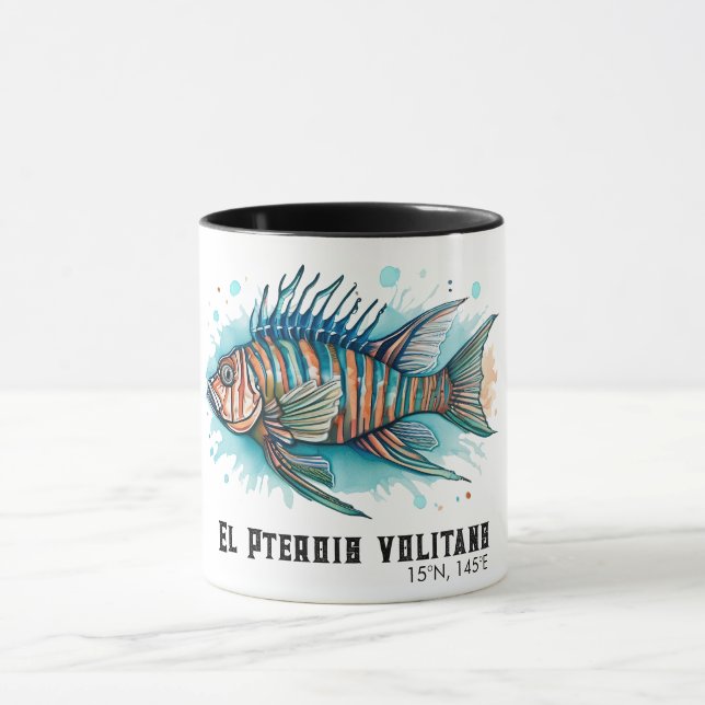 Caneca Série Aquarela: Peixe-Leão (Centro)